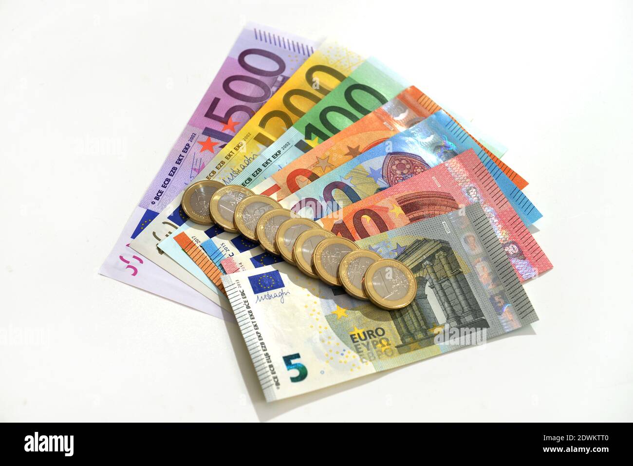 Fecher Euroscheine, Euromuenzen Banque D'Images