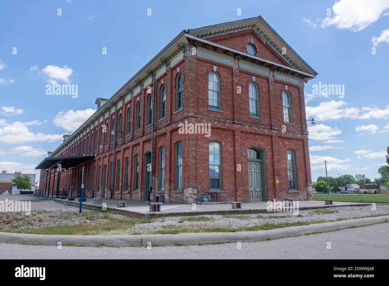 Une ancienne gare la gare du Canada Sud St Thomas Ontario Canada construit en 1873 a servi de station entre Detroit à Buffalo le chemin de fer Banque D'Images