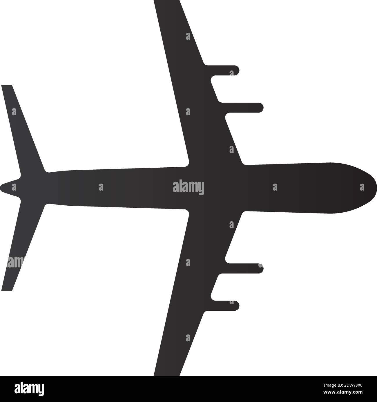 style avion style silhouette icône vecteur illustration Illustration de Vecteur