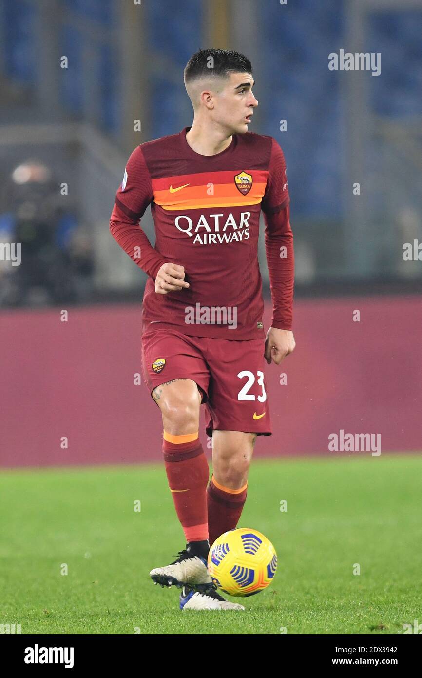 Rome, Italie. 23 décembre 2020. ROME, ITALIE - décembre 23 : Gialluca Mancini d'AS Roma en action pendant la série UN match de football entre AS Roma et Cagliari au Stadio Olimpico le 23 décembre 2020 à Rome Italie/LM crédit: Claudio Pasquazi/LPS/ZUMA Wire/Alay Live News Banque D'Images