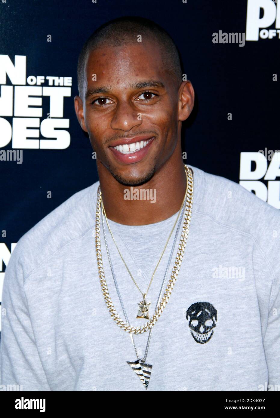 Victor Cruz participe à la projection de « Dawn of the Planet of the Apes » aux Williamsburg Cinemas de Brooklyn, New York, NY, États-Unis, le 08 juillet 2014. Photo de Donna Ward/ABACAPRESS.COM Banque D'Images