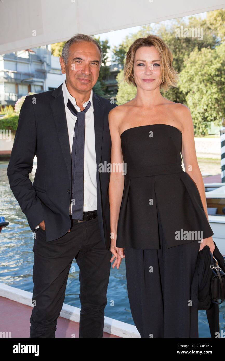 L'actrice Stefania rocca et son mari Carlo Capasa arrivent à l'Hôtel Excelsior lors du 71e Festival du film de Venise, Venise, Italie, le 28 août 2014. Photo de Marco Piovanotto /ABACAPRESS.COM Banque D'Images