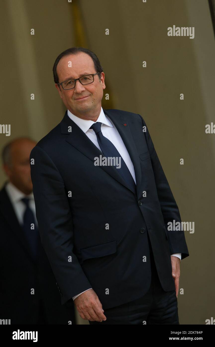 Le président français François Hollande accueille le prince héritier d'Arabie saoudite Salman bin Abdul Aziz al-Saud au Palais de l'Elysée à Paris le 1er septembre 2014. Photo Thierry Orban/ABACAPRESS.COM Banque D'Images