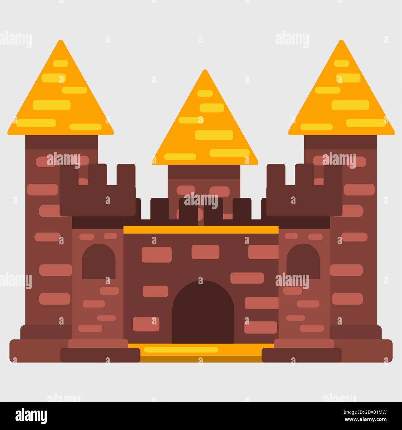 illustration vectorielle plate du bâtiment du château Illustration de Vecteur