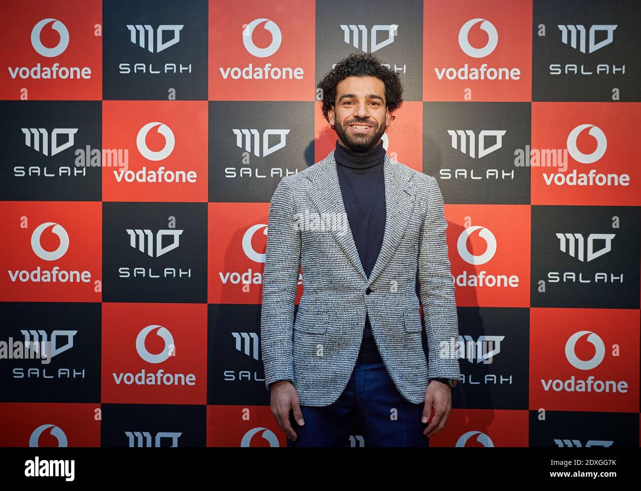 Mohamed Salah Hamed Mahrous Ghaly est un footballeur professionnel égyptien qui joue un rôle de pravant pour le club de la Premier League de Liverpool. Banque D'Images