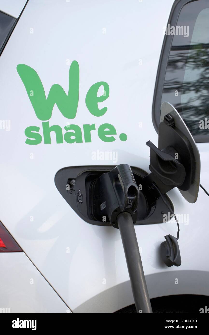 WeShare – partage de voitures électriques de Volkswagen Banque D'Images