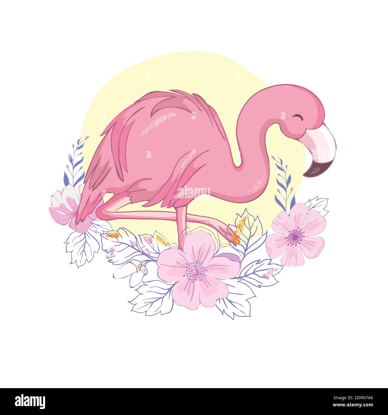 Vector cartoon pink flamingo Banque de photographies et d'images à haute  résolution - Page 3 - Alamy