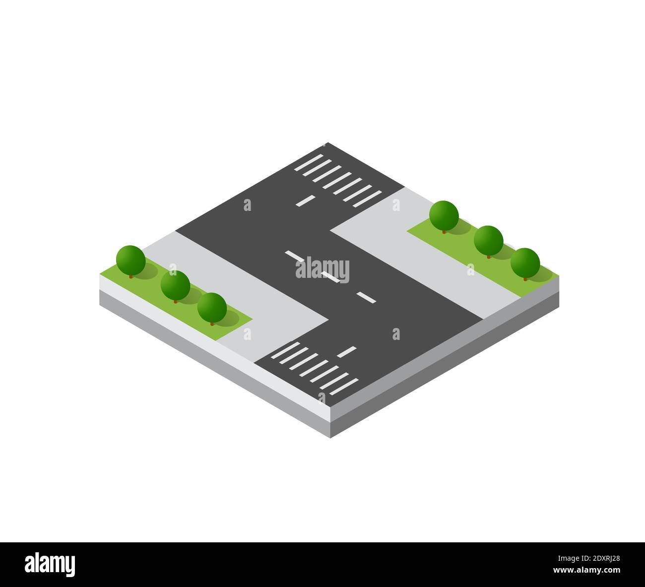Module de bloc 3d isométrique de la pièce de district Illustration de Vecteur