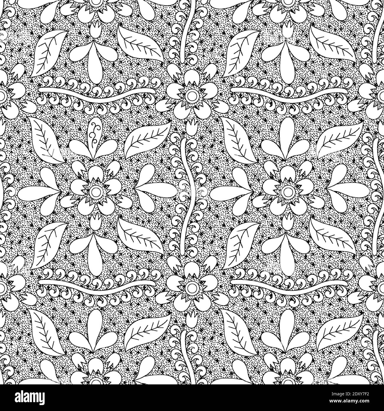 motif de luxe sans couture, motif textile, texture, point, fleur, design Banque D'Images