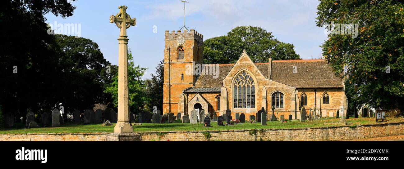 Église St Giles, village de Medbourne, comté de Leicestershire, Angleterre, Royaume-Uni Banque D'Images