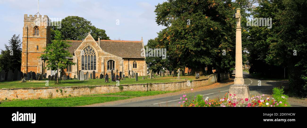 Église St Giles, village de Medbourne, comté de Leicestershire, Angleterre, Royaume-Uni Banque D'Images