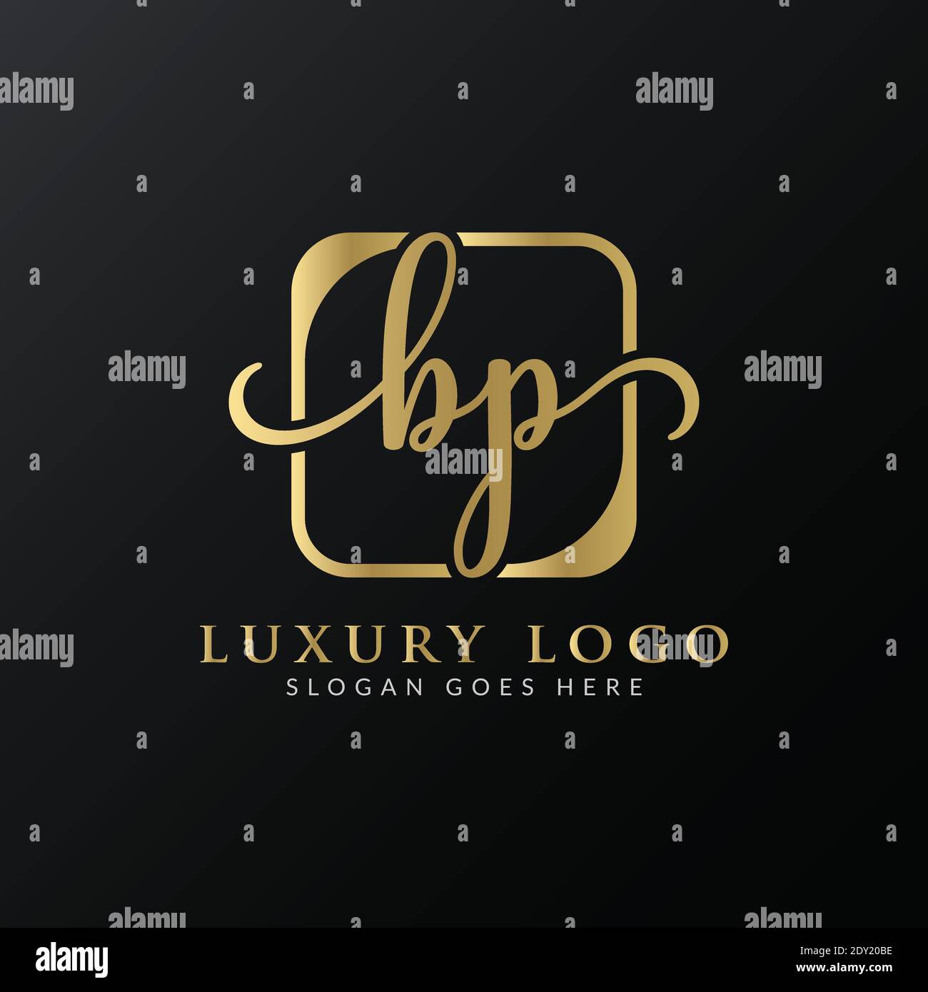 Original BP lettre logo Creative Modern Typography Vector Template. Vecteur de logo Creative Luxury Letter BP. Illustration de Vecteur