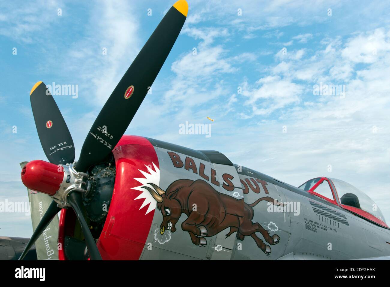 A Republic P-47D Thunderbolt, un avion de combat de la Seconde Guerre mondiale. Banque D'Images