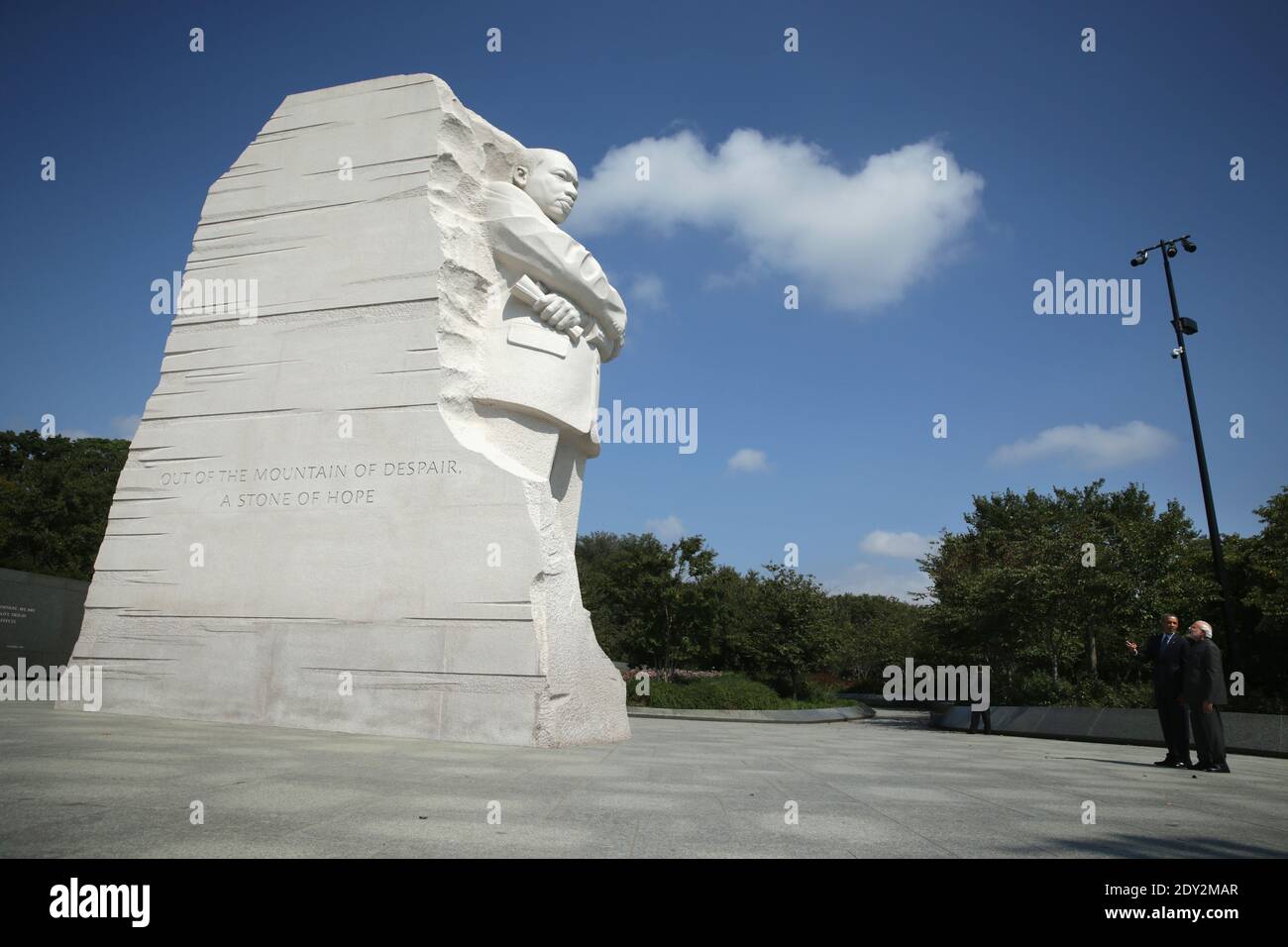 Le président américain Barack Obama (L) visite le mémorial Martin Luther King avec le Premier ministre indien Narendra Modi (R) après une réunion du Bureau ovale à la Maison Blanche le 30 septembre 2014 à Washington, DC, Etats-Unis. Les deux dirigeants se sont réunis pour discuter du partenariat stratégique entre les États-Unis et l'Inde et des questions d'intérêt mutuel. Photo par Alex Wong/Pool/ABACAPRESS.COM Banque D'Images