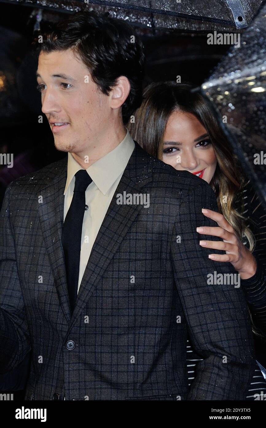 Miles Teller participe à la première de Whiplash lors du BFI London film Festival à Odeon Leicester Square à Londres, Royaume-Uni, le 15 octobre 2014. Photo d'Aurore Marechal/ABACAPRESS.COM Banque D'Images