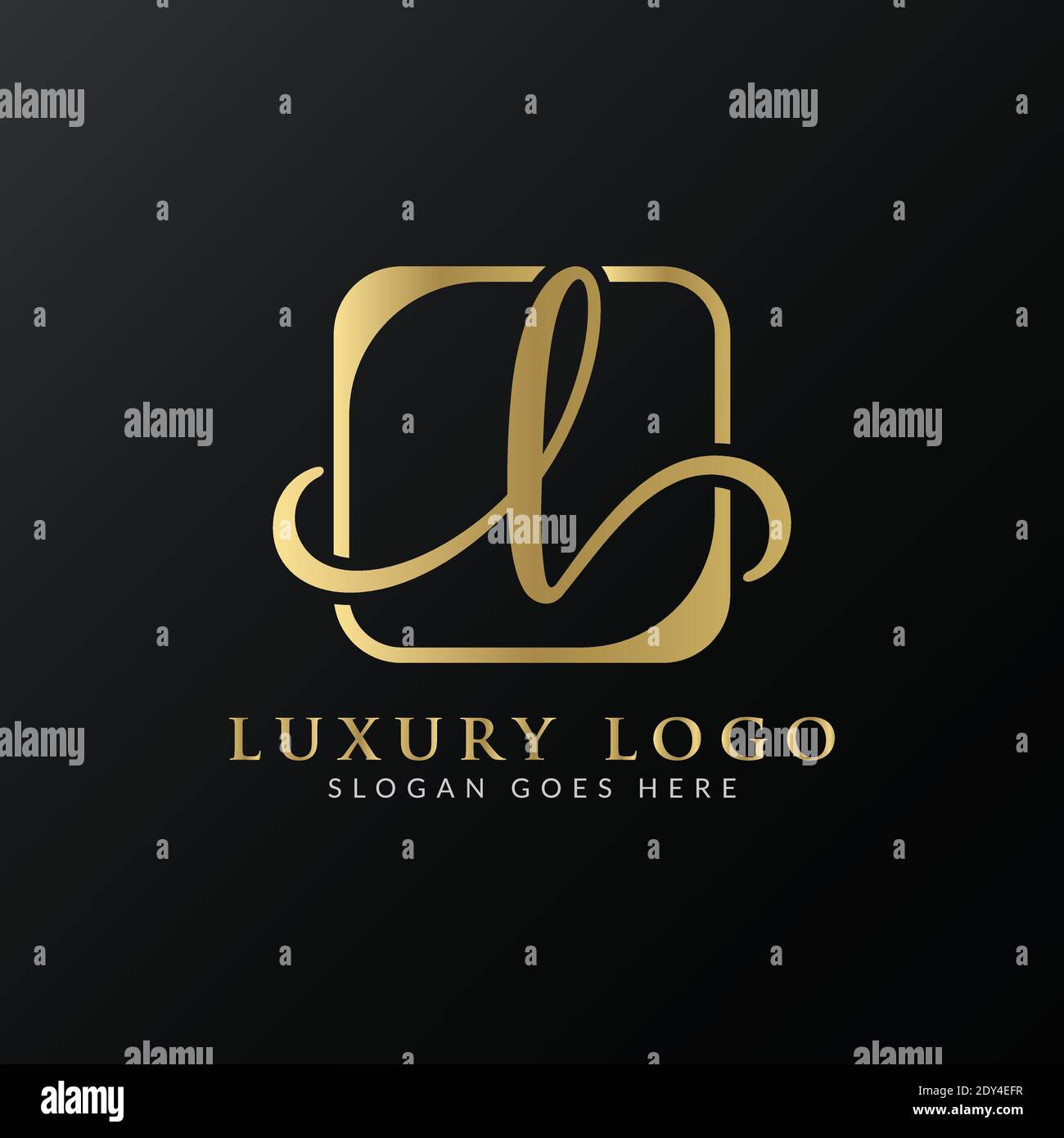 Modèle vectoriel de logo lettre L initiale. Logo lettre L de luxe abstrait Illustration de Vecteur
