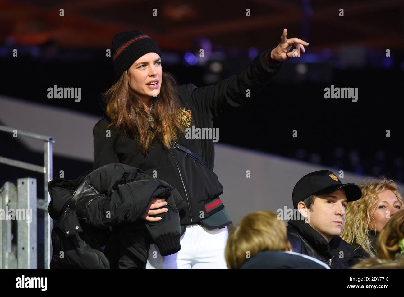 Charlotte Casiraghi le deuxième jour des 2014 Gucci Paris Masters, partie de la tournée intérieure des Grands Slam Masters, à Villepinte, près de Paris, France, le 5 décembre 2014. Photo de Laurent Zabulon/ABACAPRESS.COM Banque D'Images