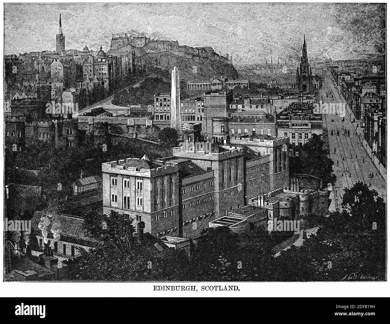 Edinburgh, Écosse, Illustration, Ridpath's History of the World, Volume III, par John Clark Ridpath, LL. D., Merrill & Baker Publishers, New York, 1897 Banque D'Images