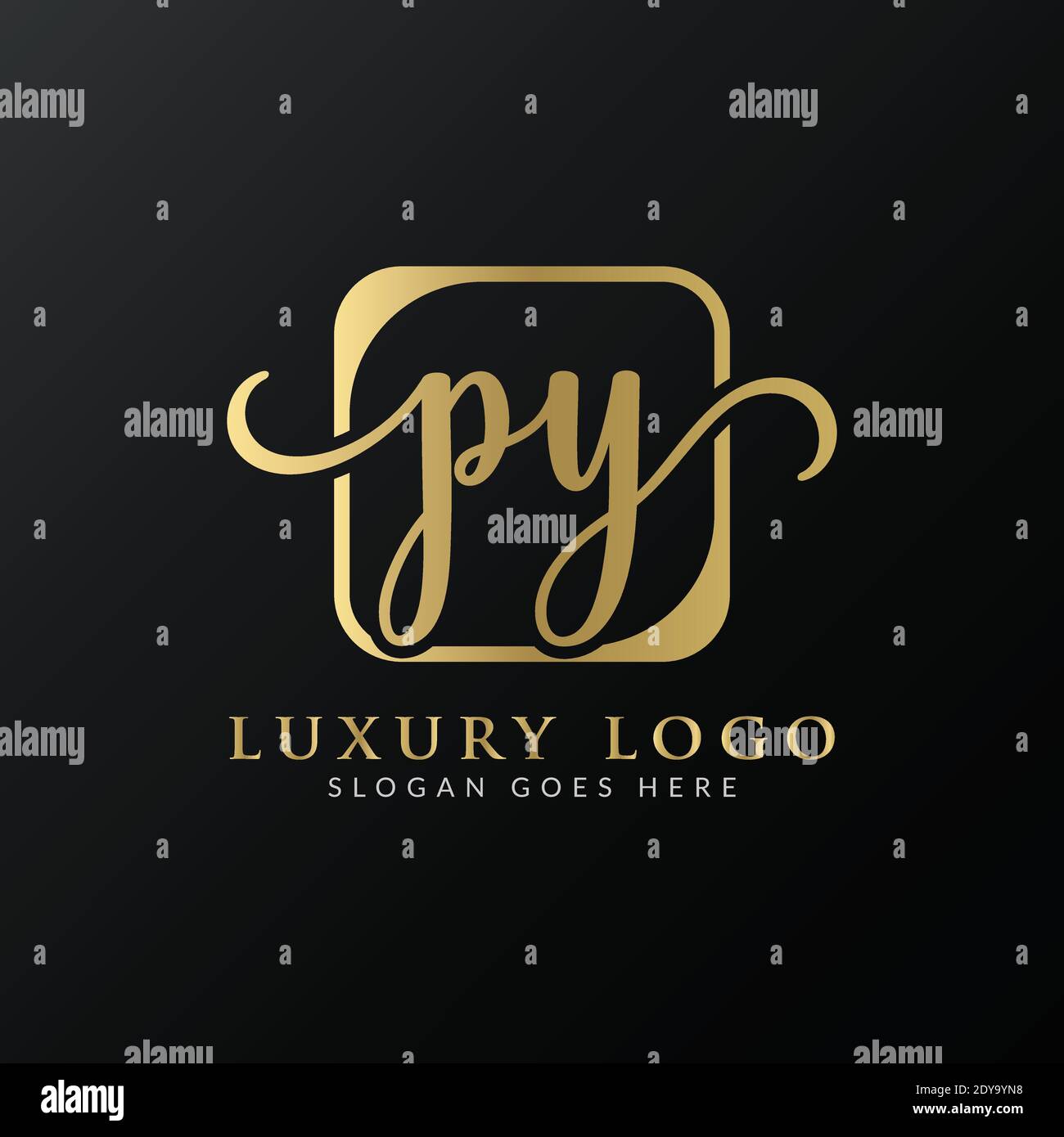 Original PY Letter logo Design modèle vectoriel de typographie moderne. Logo Creative Luxury PY Vector. Illustration de Vecteur