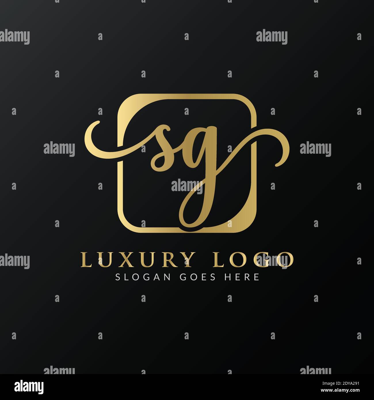 Lettre SG initiale logo Design modèle vectoriel. Résumé lettre de luxe SG logo Design Illustration de Vecteur