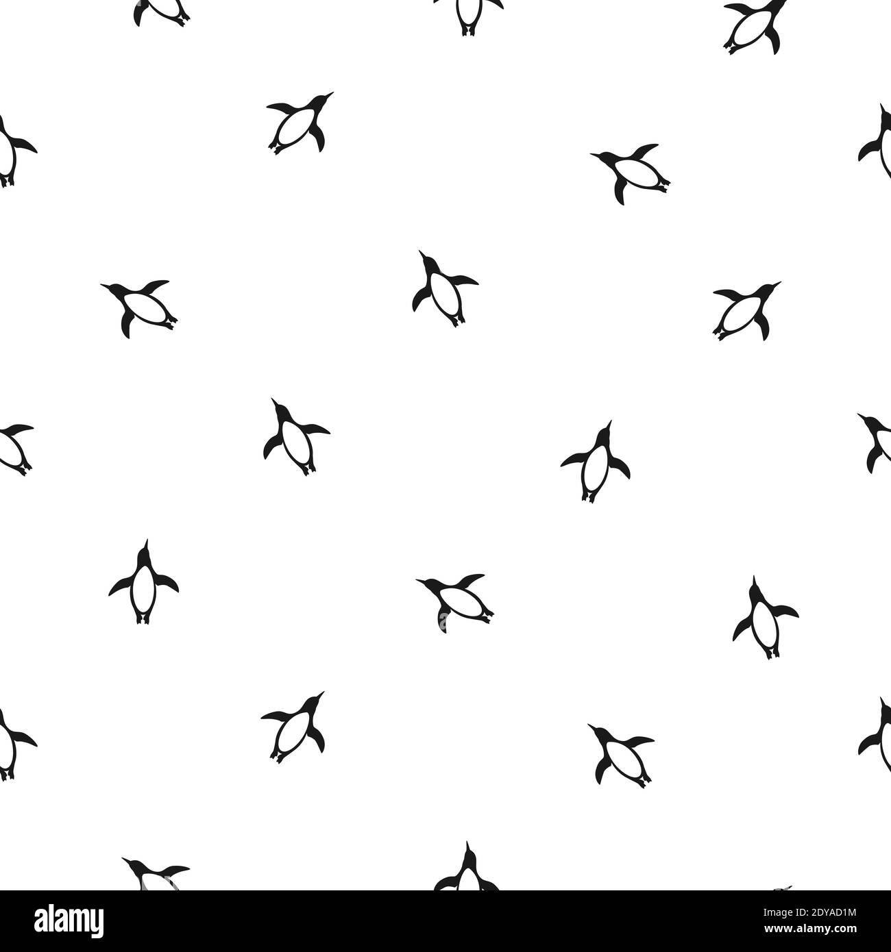 motif sans couture avec pingouins antarctiques swimmimg. décoration noire sur blanc. Papier peint hiver Noël. Illustration vectorielle. Illustration de Vecteur motif sans couture avec pingouins antarctiques swimmimg. décoration noire sur blanc. Papier peint hiver Noël. Illustration vectorielle. Illustration de Vecteur