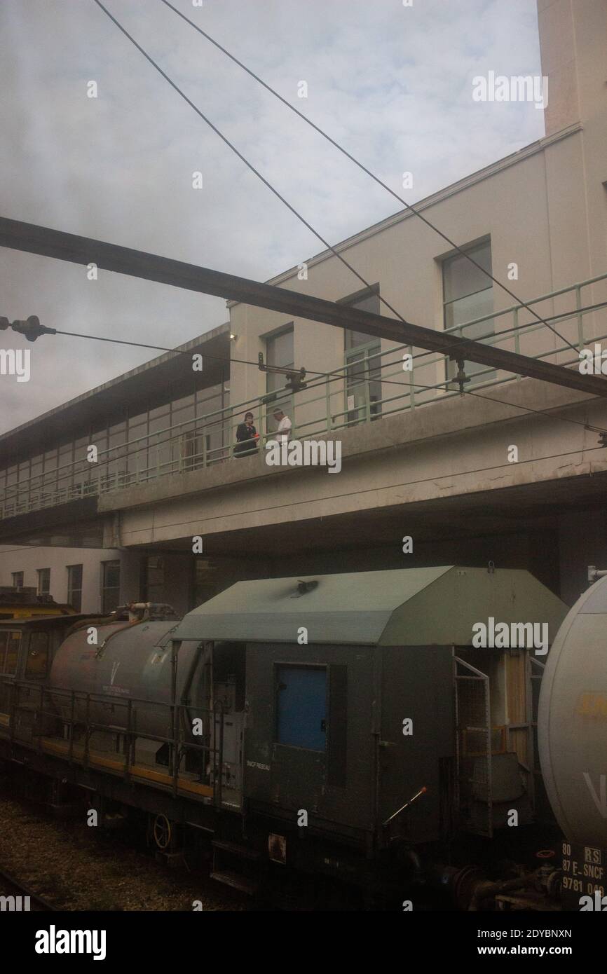 Lllustration de la vie quotidienne à Paris, France. Lllustration du quotidien à Paris en France. Banque D'Images