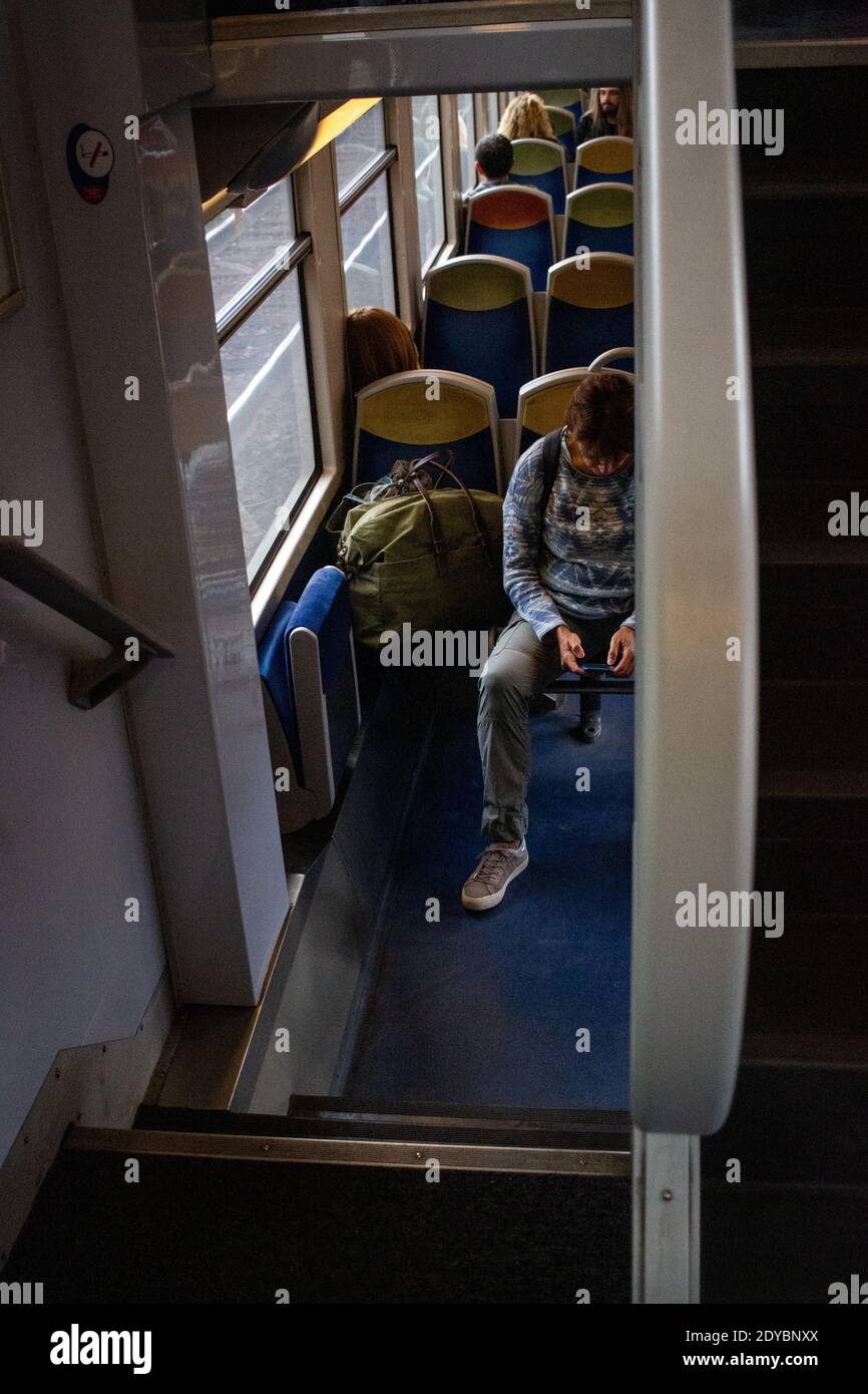 Lllustration de la vie quotidienne à Paris, France. Lllustration du quotidien à Paris en France. Banque D'Images