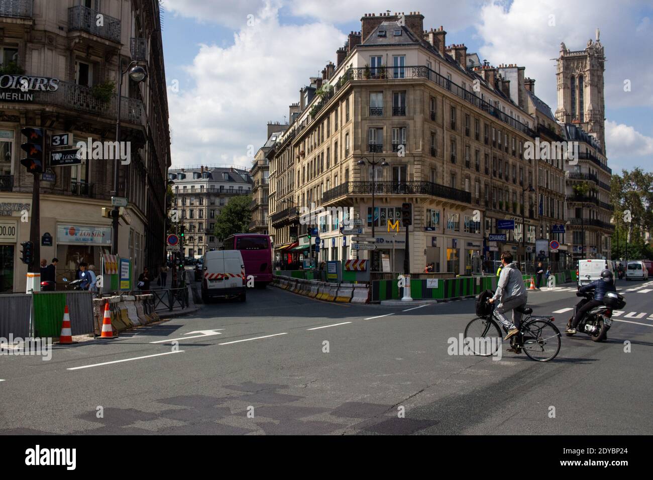 Lllustration de la vie quotidienne à Paris, France. Lllustration du quotidien à Paris en France. Banque D'Images