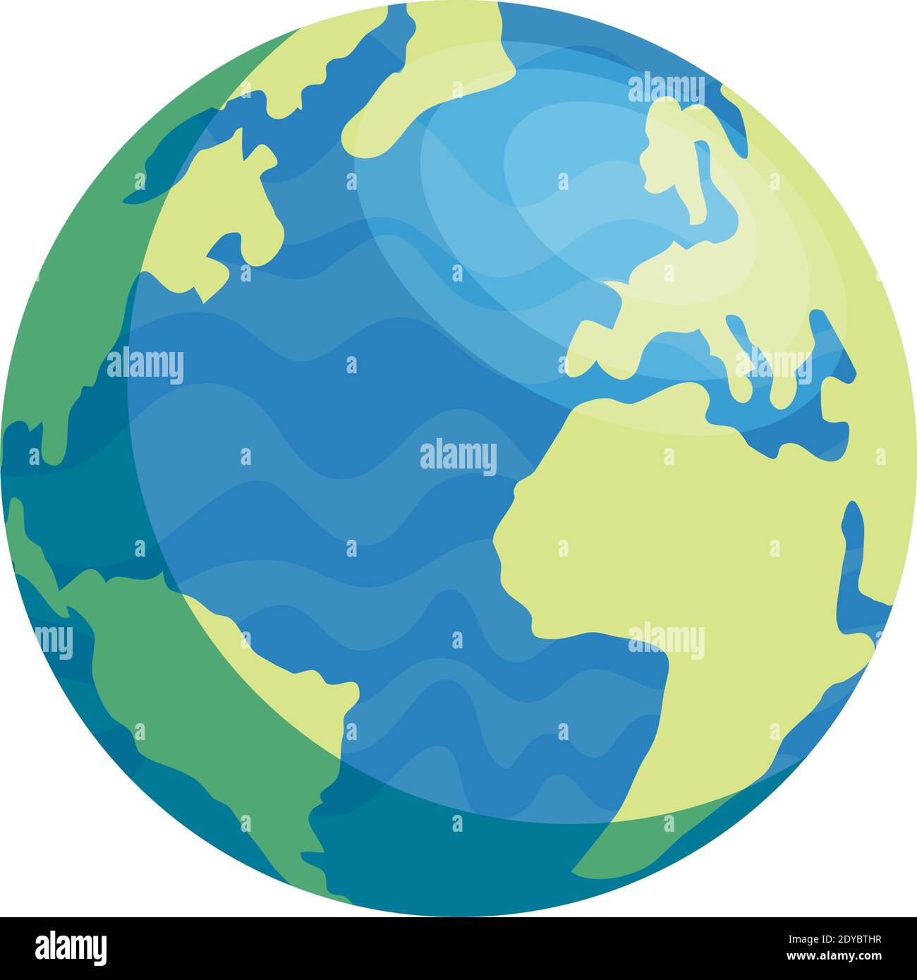 planète terre monde isolé style icône vecteur illustration conception Illustration de Vecteur