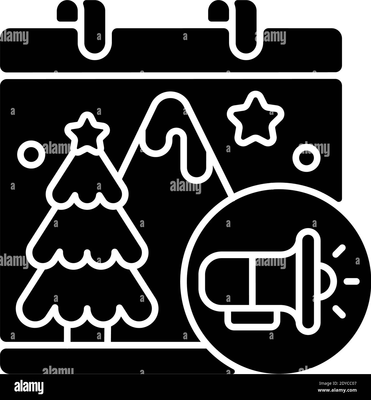Icône de glyphe noir de marketing saisonnier Illustration de Vecteur
