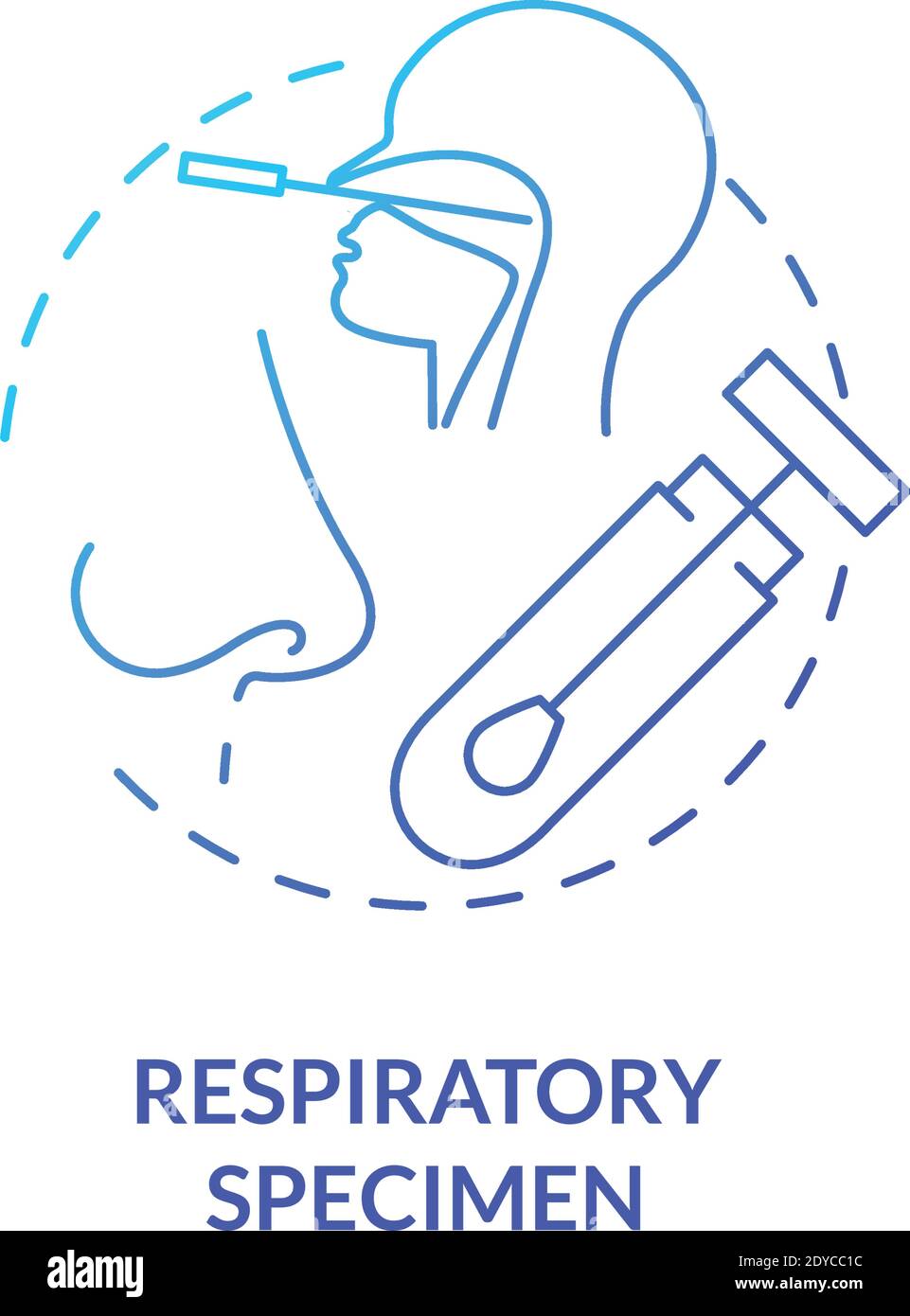 Icône de concept d'échantillon respiratoire Illustration de Vecteur