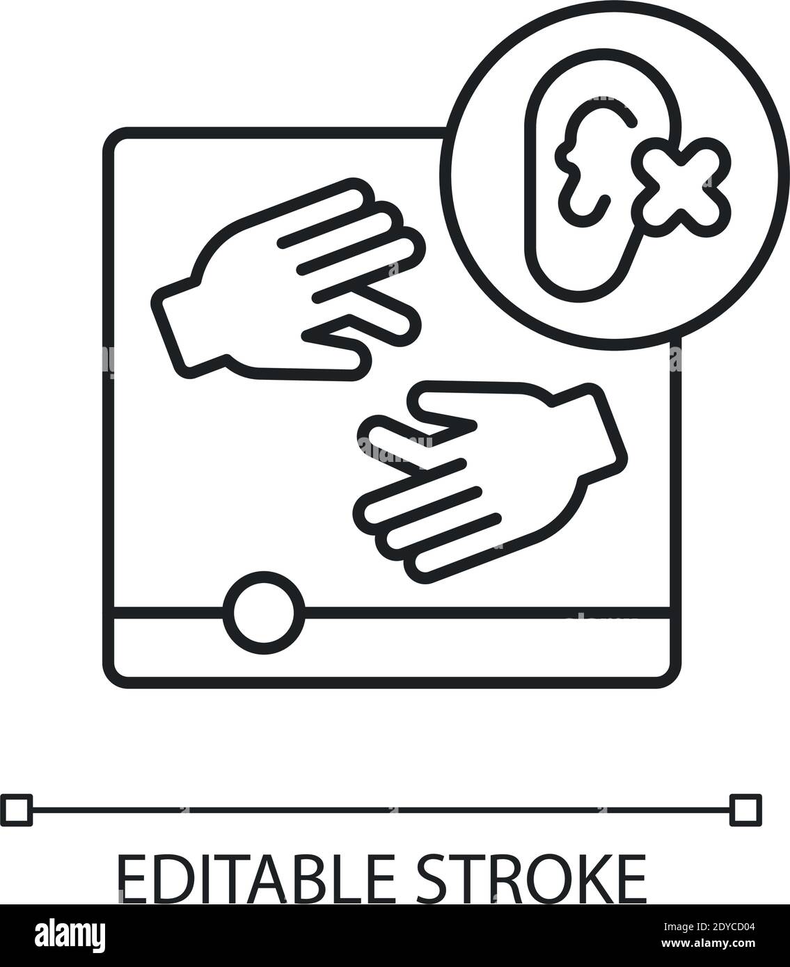 Icône d'accessibilité linéaire Illustration de Vecteur