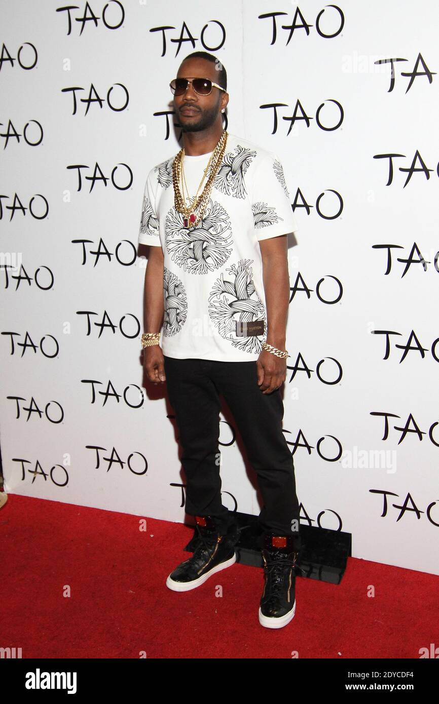 Le rappeur juteux J marche le tapis rouge avant sa performance au TAO Nightclub de l'ihe Venitian le 7 septembre 2015 à Las Vegas, Nevada. Banque D'Images