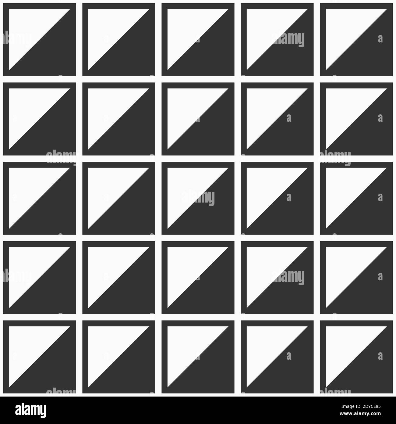 Motif géométrique abstrait sans couture avec carrés, triangles. Décoration géométrique répétée. Imprimé graphique simple. Arrière-plan monochrome vectoriel. Illustration de Vecteur