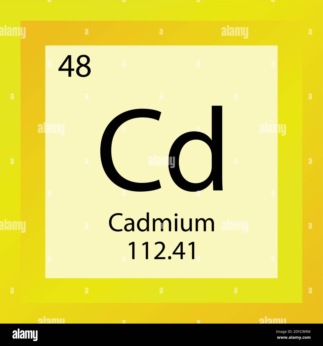 CD cadmium élément chimique Tableau périodique. Illustration d'un vecteur à  élément unique, icône d'élément de métaux de transition avec masse molaire  et nombre atomique Image Vectorielle Stock - Alamy