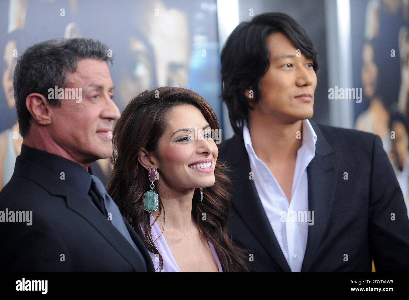 Sylvester Stallone, Sarah Shahi et Sung Kang assistent à la première de « Bullet to the Head » qui s'est tenue à l'AMC Lincoln Square à New York City, NY, États-Unis, le 29 janvier 2013. Photo de Brad Barket/ABACAPRESS.COM Banque D'Images