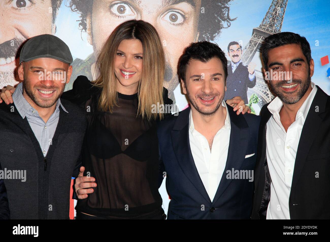 Franck Gastabide, Isabelle Funaro, Michael Youn et Ary Abittan assistent à la première de 'vive la France' qui s'est tenue au cinéma UGC Bercy à Paris, France, le 19 février 2013. Photo de Jerome Domine/ABACAPRESS.COM Banque D'Images