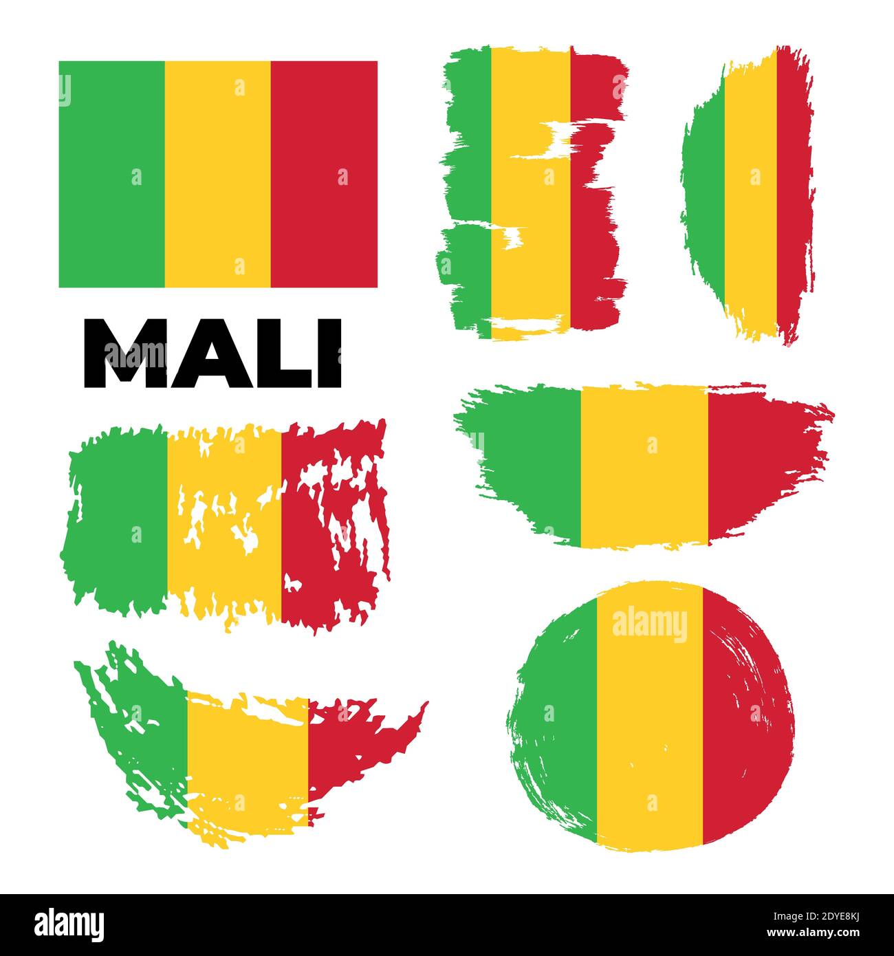 Drapeau du Mali. Bonne journée d'indépendance du Mali Illustration de Vecteur