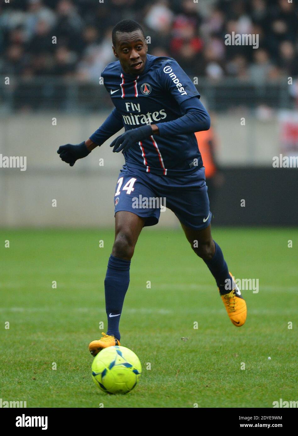 Blaise Matuidi du PSG lors du match de football de la première Ligue française, Reims contre Paris Saint-Germain au stade de Reims, France, le 2 mars 2013. Reims a gagné 1-0. Photo de Christian Liewig/ABACAPRESS.COM Banque D'Images