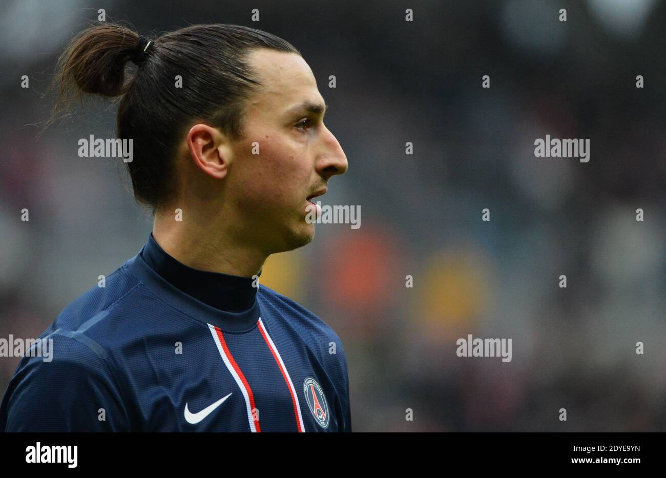 Mamadou Sakho du PSG lors du match de football de la première Ligue française, Reims contre Paris Saint-Germain au stade de Reims, France, le 2 mars 2013. Reims a gagné 1-0. Photo de Christian Liewig/ABACAPRESS.COM Banque D'Images