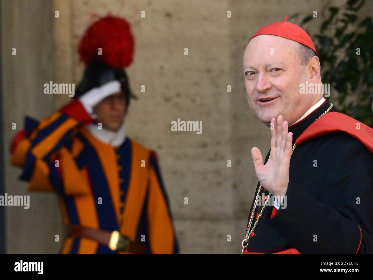 Italian Cardinal Gianfranco Ravasi arrives for a meeting at the Synod Hall  in the Vatican March 4, 2013. Preparations for electing Roman Catholicism's  new leader begin in earnest on Monday as the
