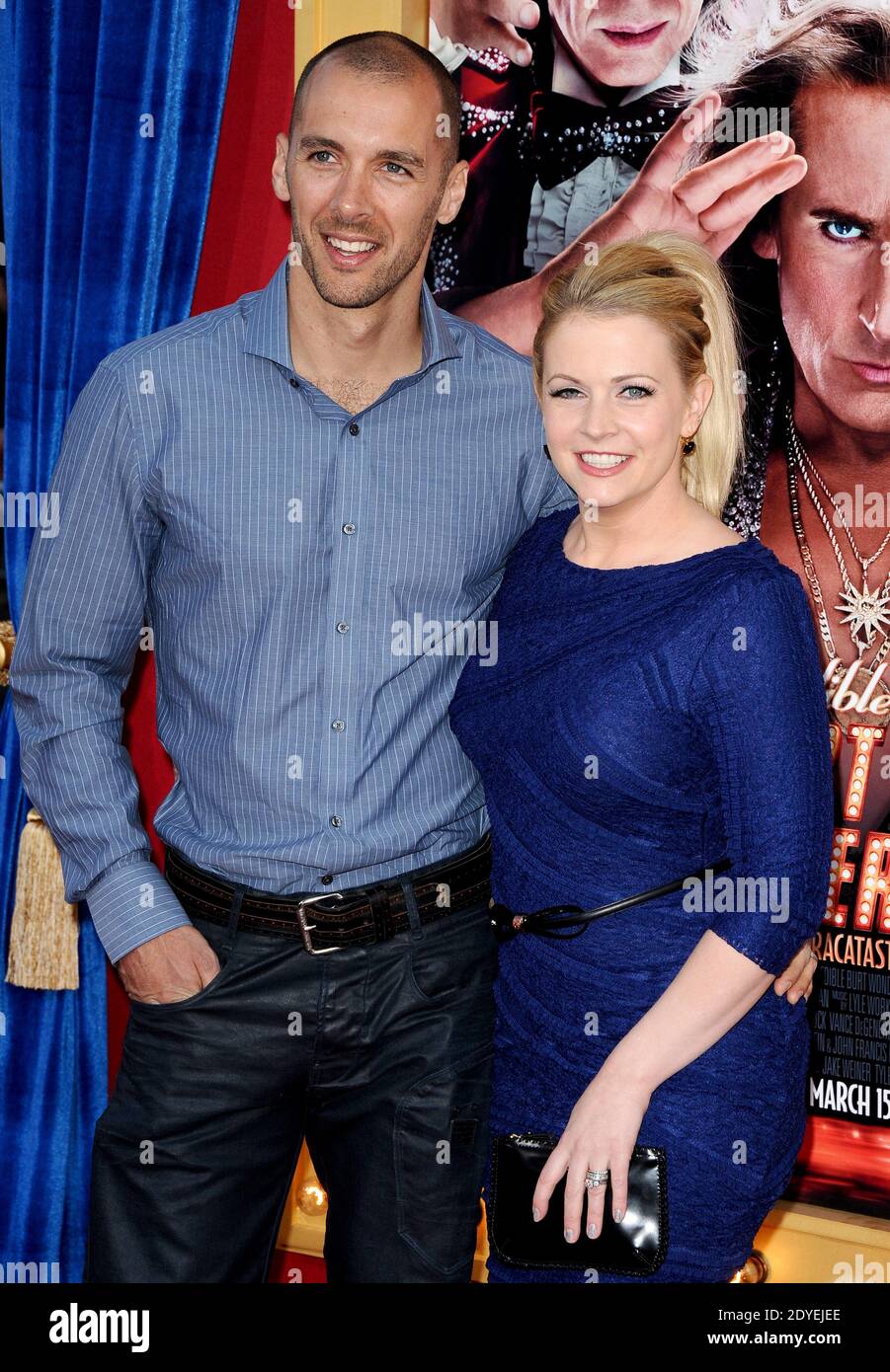 Mark Wilkerson et Melissa Joan Hart assistent à la première de Warner Bros. Pictures 'The Incredible Burt Wonderstone' aux Chinois de Los Angeles, CA, Etats-Unis, le 11 mars 2013. Photo de Lionel Hahn/ABACAPRESS.COM Banque D'Images