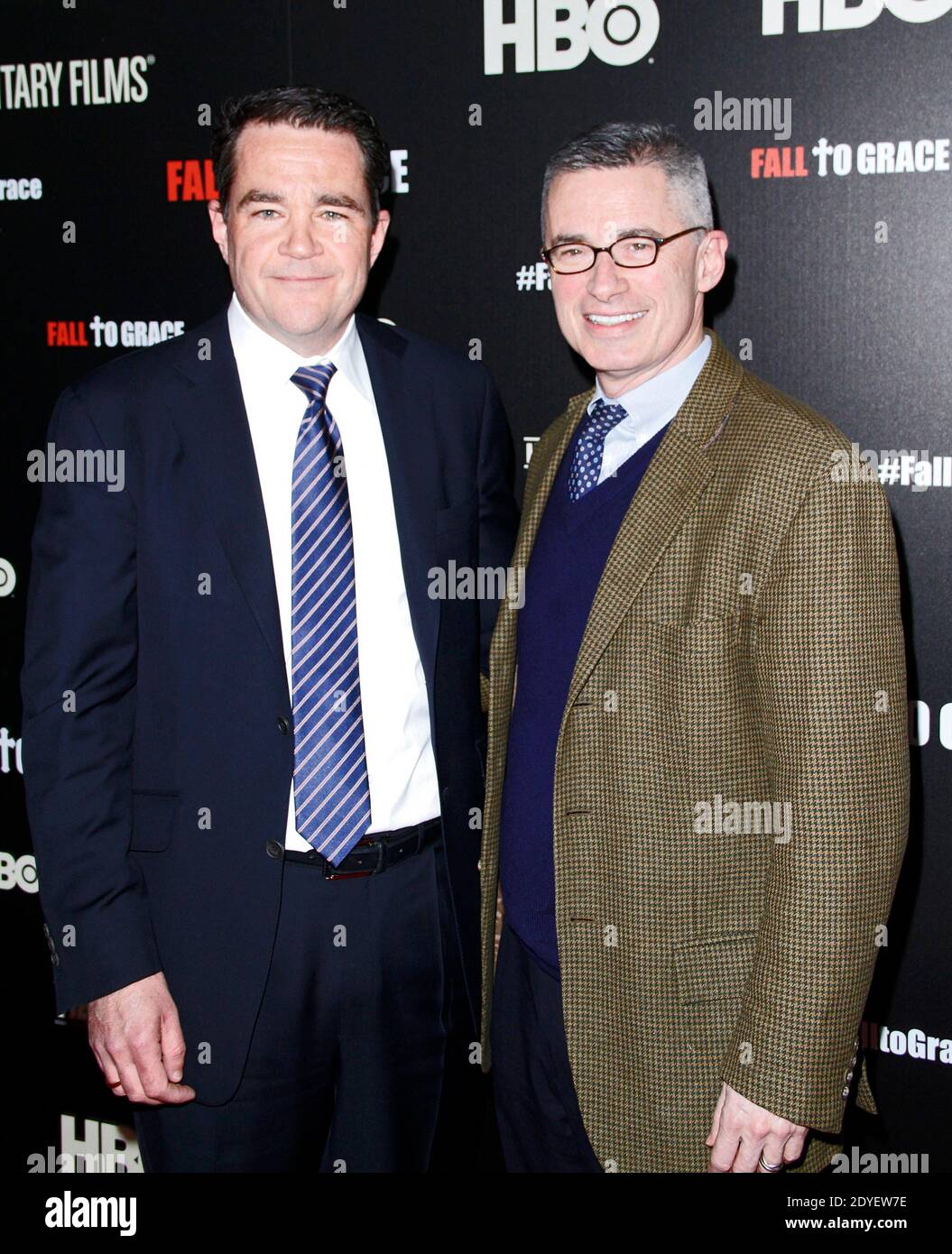 Mark O'Donnell et Jim McGreevey assistent à la première documentaire « Fall to Grace » de HBO au Warner Center à New York City, NY, USA, le 21 mars 2013. Photo de Donna Ward/ABACAPRESS.COM Banque D'Images