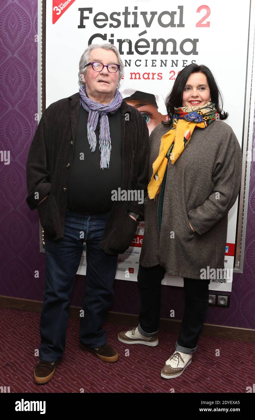 Joel Seria et Jeanne Goupil posent pour notre photographe lors de la cérémonie de clôture du 'Festival 2 Valenciennes' à Valenciennes, France, le 22 mars 2013. Photo de Denis Guignebourg/ABACAPRESS.COM Banque D'Images