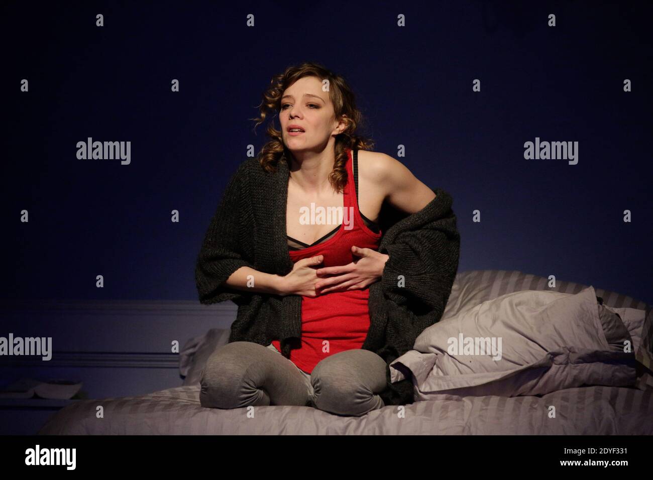 Céline Sallette présente une nouvelle pièce "Molly Bloom" au Théâtre de la commune d'Aubervilliers, France, le 20 mars 2013. Photo par ABACAPRESS.COM Banque D'Images