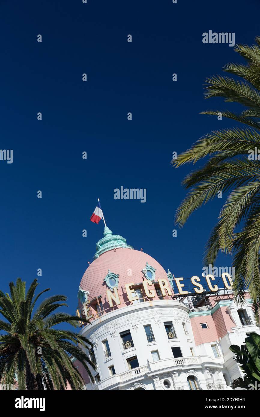 France Nice Côte d'Azur Hôtel le Negresco Banque D'Images