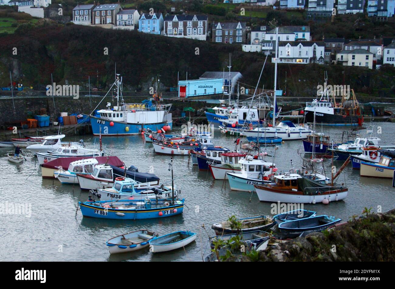 Bateaux de pêche du Royaume-Uni Port de Megavissy Banque D'Images