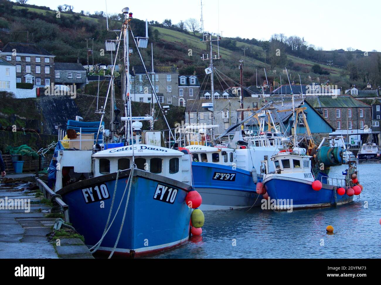 Bateaux de pêche du Royaume-Uni Port de Megavissy Banque D'Images