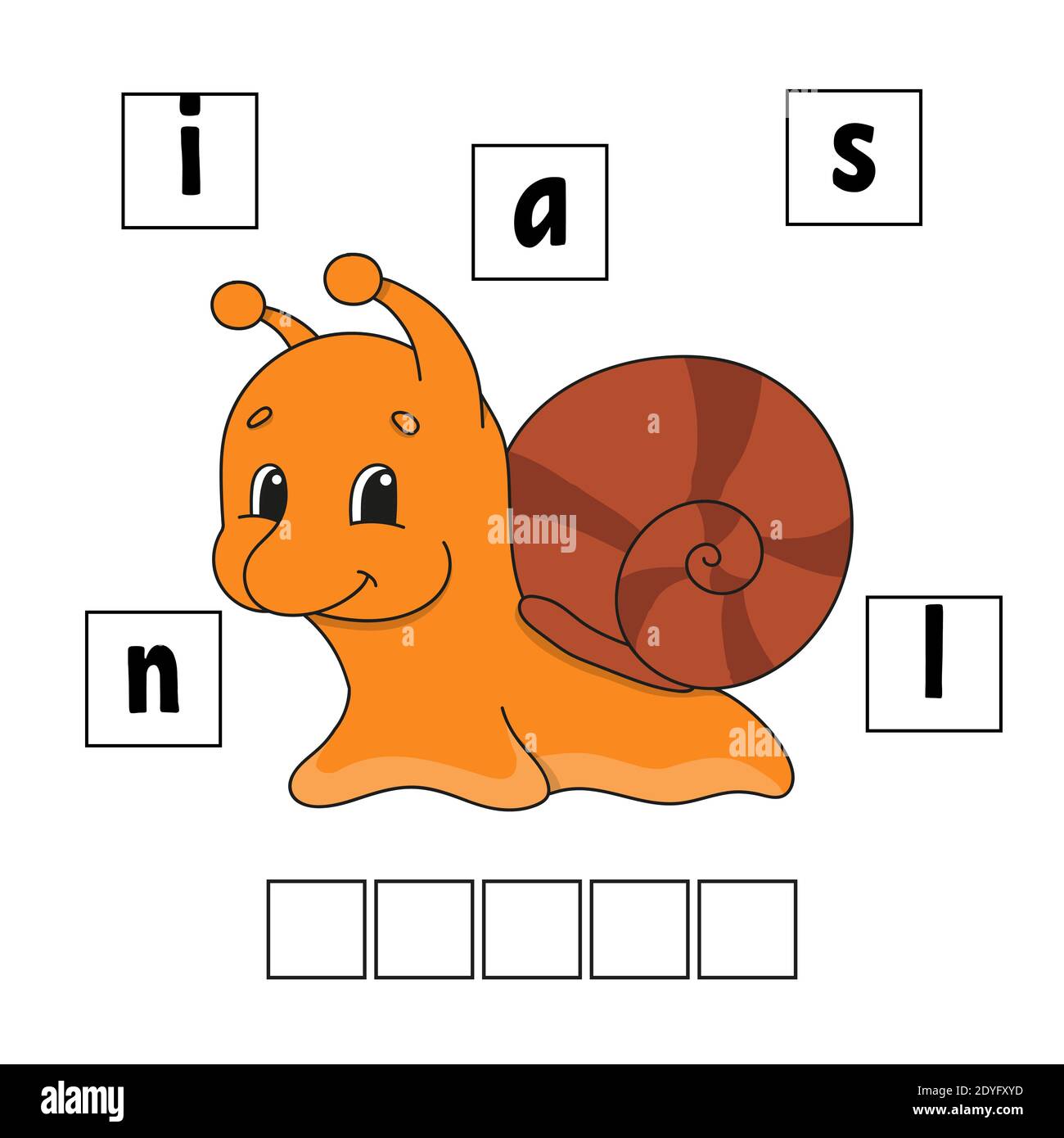 Mots puzzle. Développement de l'éducation fiche de travail. Jeu  d'apprentissage pour les enfants. Page de l'activité. Casse-tête pour les  enfants. Devinette pour les enfants d'âge préscolaire. Télévision simple v  isolés Image Vectorielle