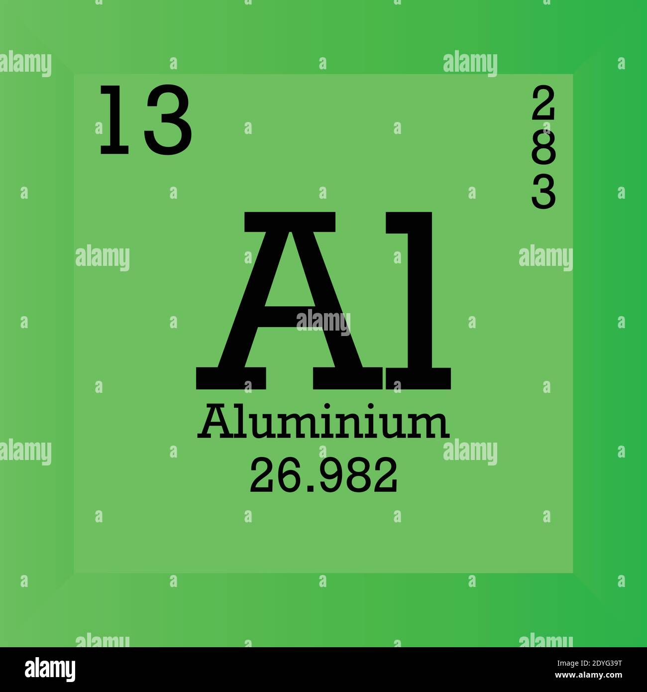 Periodic table elements aluminium Banque d'images vectorielles Alamy — free download